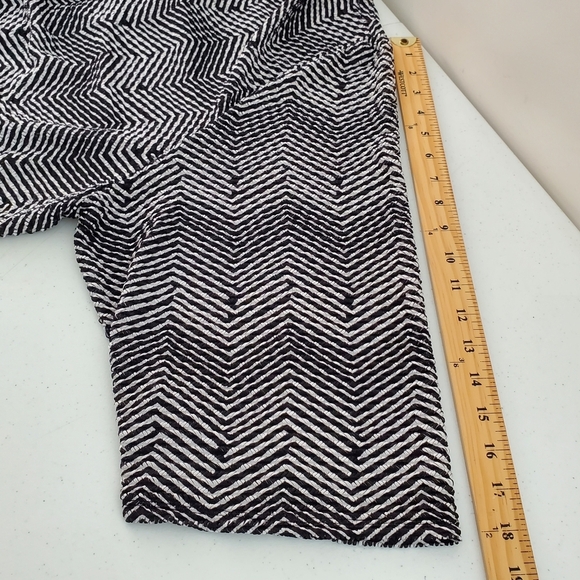 Catherines Chevron Stripe Open Front Stretch Cardigan Size 5X Asymmetric Hem NEW - Picture 9 of 14